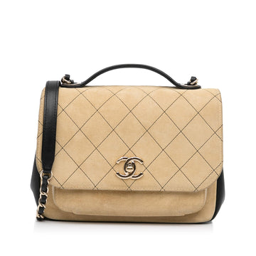 Pearl Street Bags Chanel Business Affinity Suede Flap (SHG-7Wkj4C)