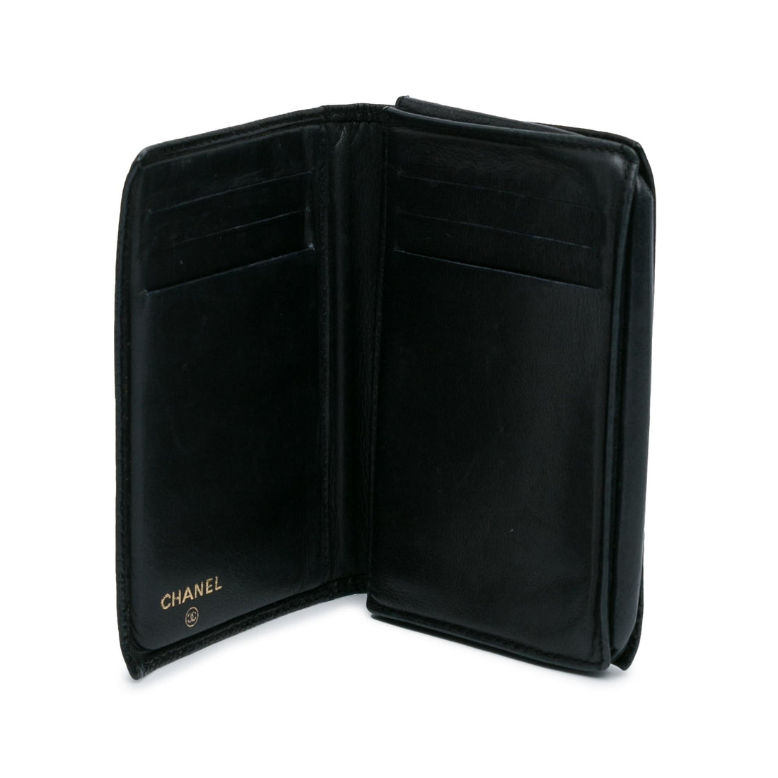 Chanel CC Caviar Bi Fold Card Holder (SHG-GcMVGD)