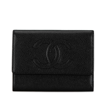 Pearl Street Bags Chanel CC Caviar Bifold Wallet (SHG-o2VjHL)