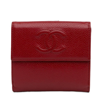 Pearl Street Bags Chanel CC Caviar Compact Wallet (SHG-BLeqED)