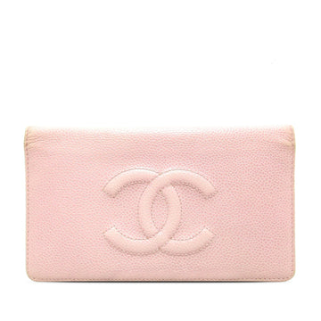 Pearl Street Bags Chanel CC Caviar Leather Long Wallet (SHG-sKjKip)