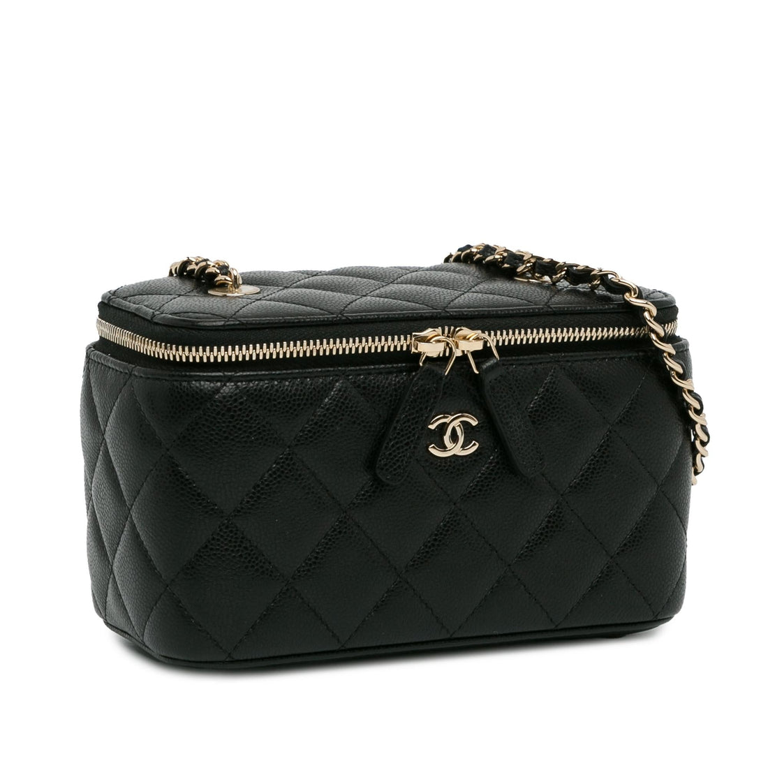 Pearl Street Bags Chanel CC Caviar Leather Vanity Bag (SHG-iQhxBP)