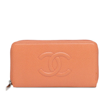 Pearl Street Bags Chanel CC Caviar Leather Zip Around Long Wallet (SHG-M5pi7x)