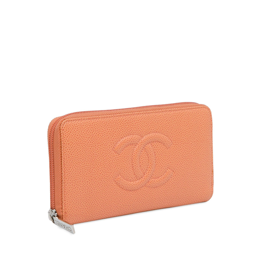 Pearl Street Bags Chanel CC Caviar Leather Zip Around Long Wallet (SHG-M5pi7x)