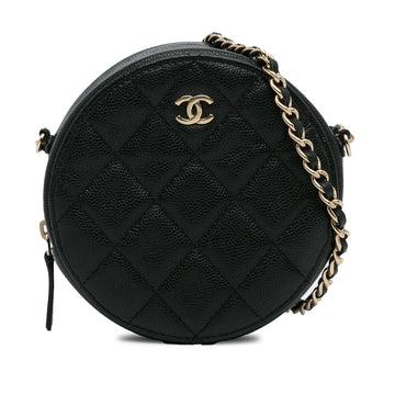Pearl Street Bags Chanel CC Caviar Round Chain Crossbody (SHG-NunLyg)