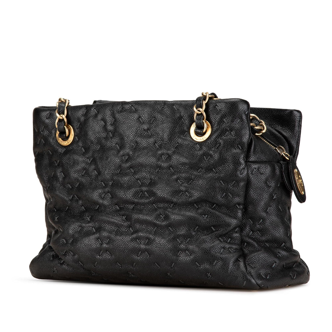 Chanel CC Caviar Wild Stitch Tote (SHG-5yEJpn)