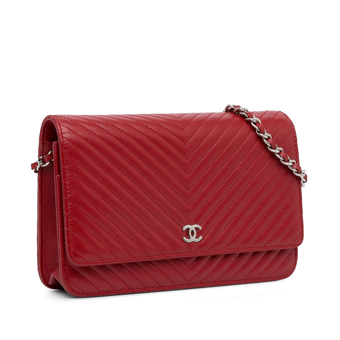 Pearl Street Bags Chanel CC Chevron Caviar Wallet On Chain (SHG-JxT8UF)