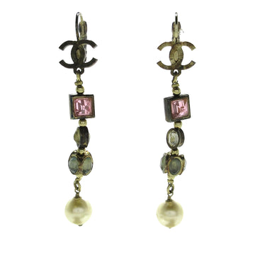 Pearl Street Bags Chanel CC Crystal Chain Drop Earrings (SHG-trpvAA)