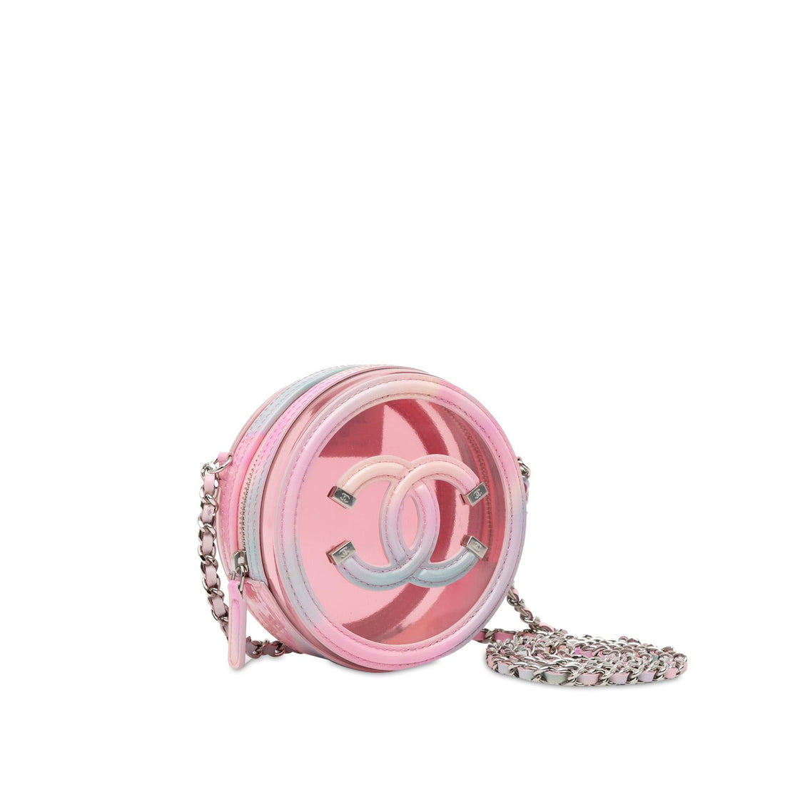 Pearl Street Bags Chanel CC Filigree Transparent Round Crossbody (SHG-2nNSBy)