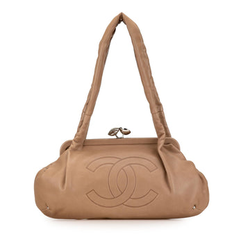 Top Quality Chanel CC Lambskin Kisslock Frame Shoulder Bag (SHG-Yw4UL7)