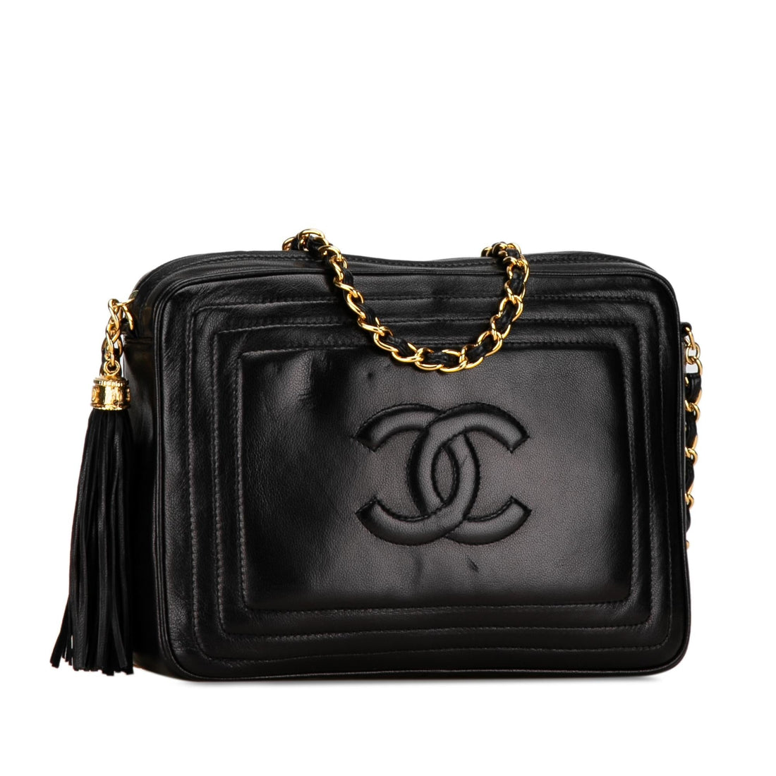 Pearl Street Bags Chanel CC Lambskin Tassel Crossbody (SHG-gl9A7s)