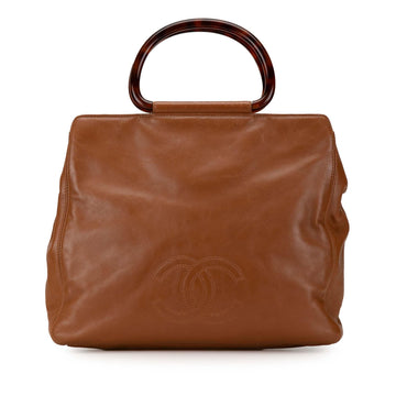 Top Quality Chanel CC Lambskin Tortoise Handle Tote (SHG-lVGu6s)