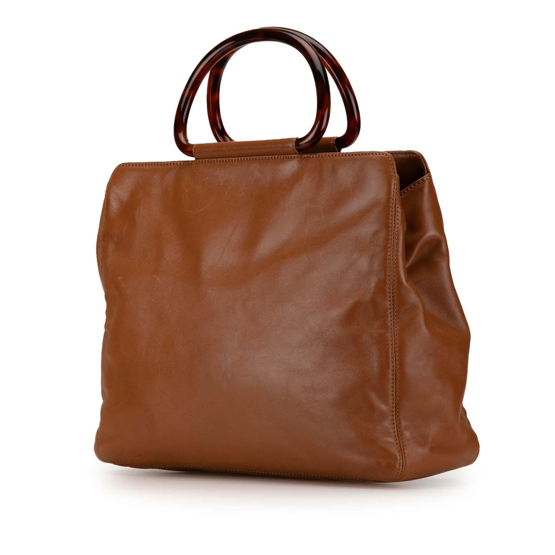 Top Quality Chanel CC Lambskin Tortoise Handle Tote (SHG-lVGu6s)
