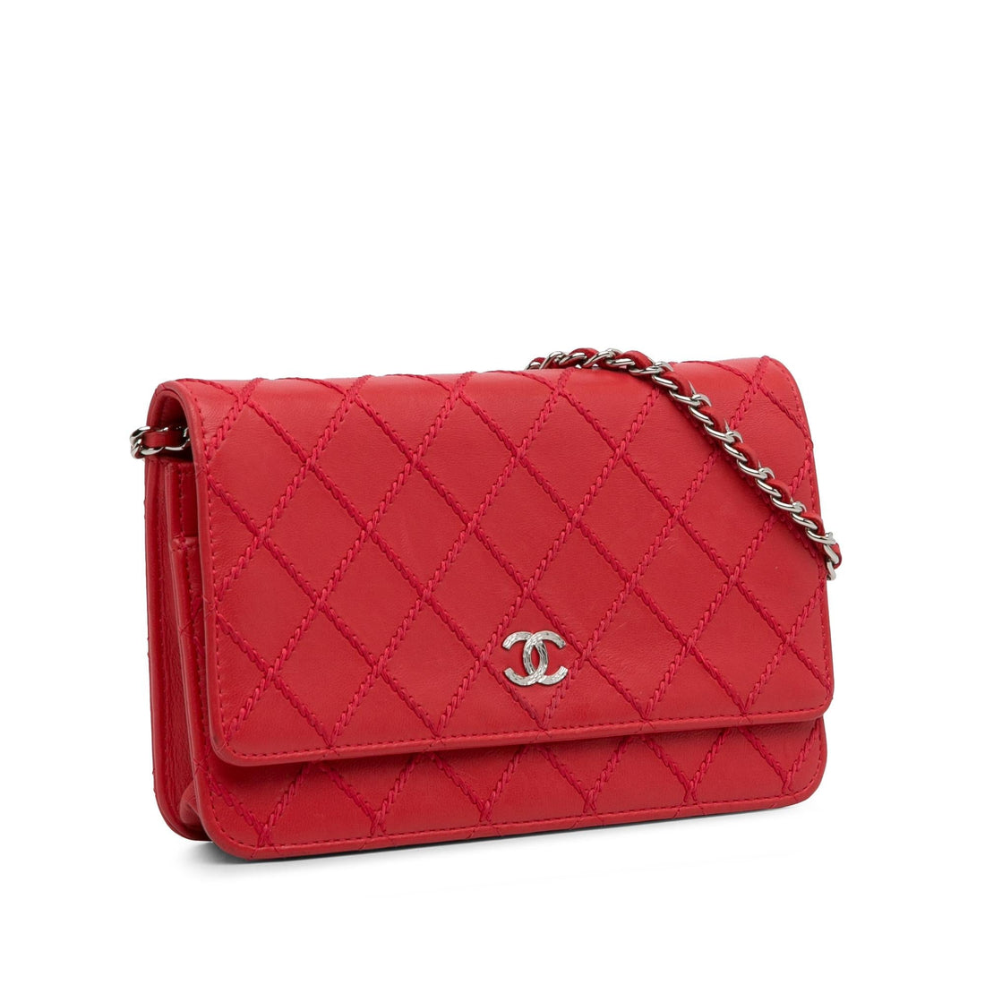Pearl Street Bags Chanel CC Lambskin Wild Stitch Wallet on Chain (SHG-GQnVtv)