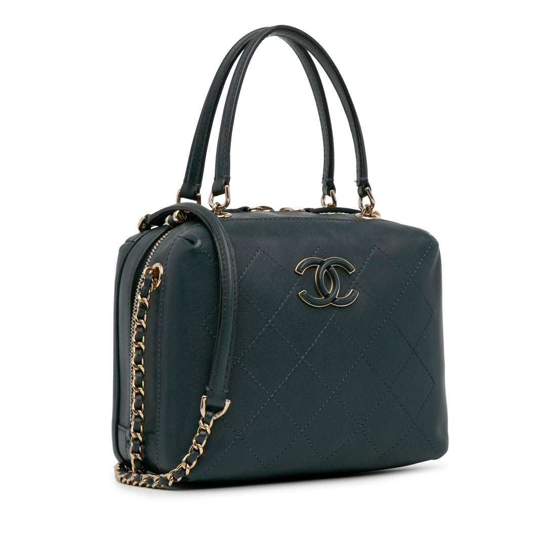 Pearl Street Bags Chanel CC Quilted Bullskin Vanity Case (SHG-3WgpyN)
