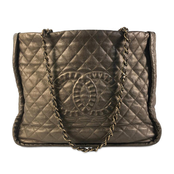 Chanel CC Quilted CalBNkin Istanbul Tote (SHG-d6Lzss)