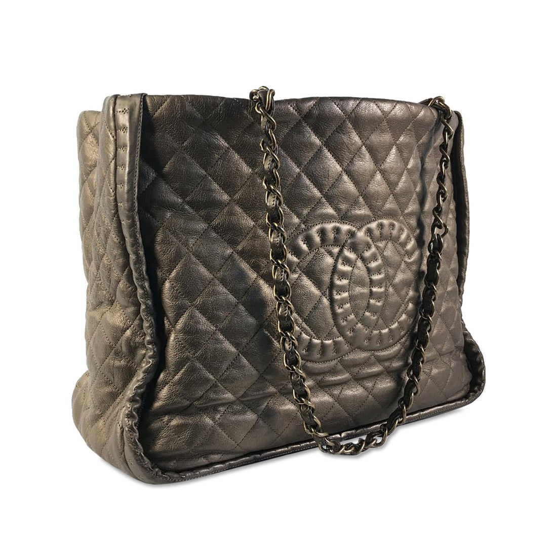 Pearl Street Bags Chanel CC Quilted Calfskin Istanbul Tote (SHG-d6Lzss)