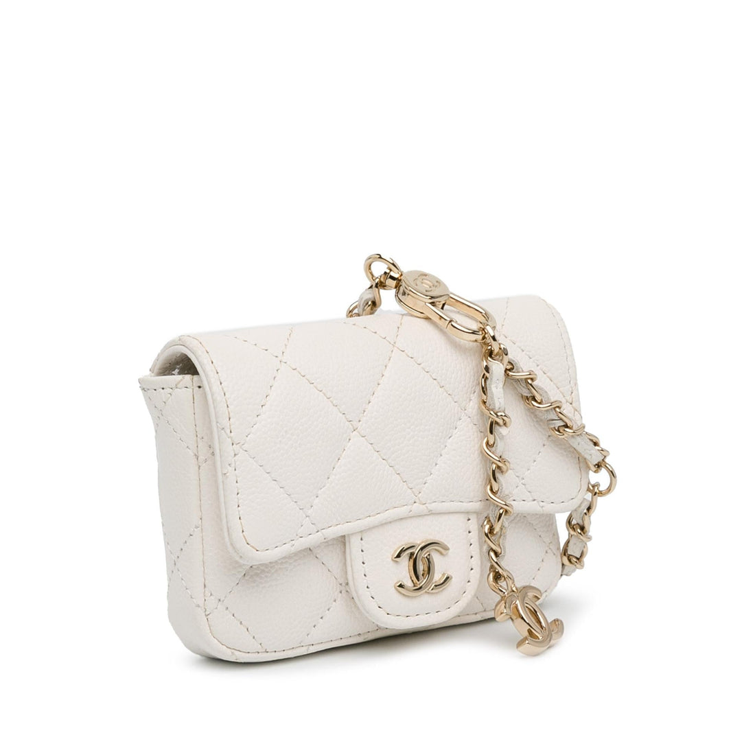 Pearl Street Bags Chanel CC Quilted Caviar Belt Bag (SHG-EZD7VW)