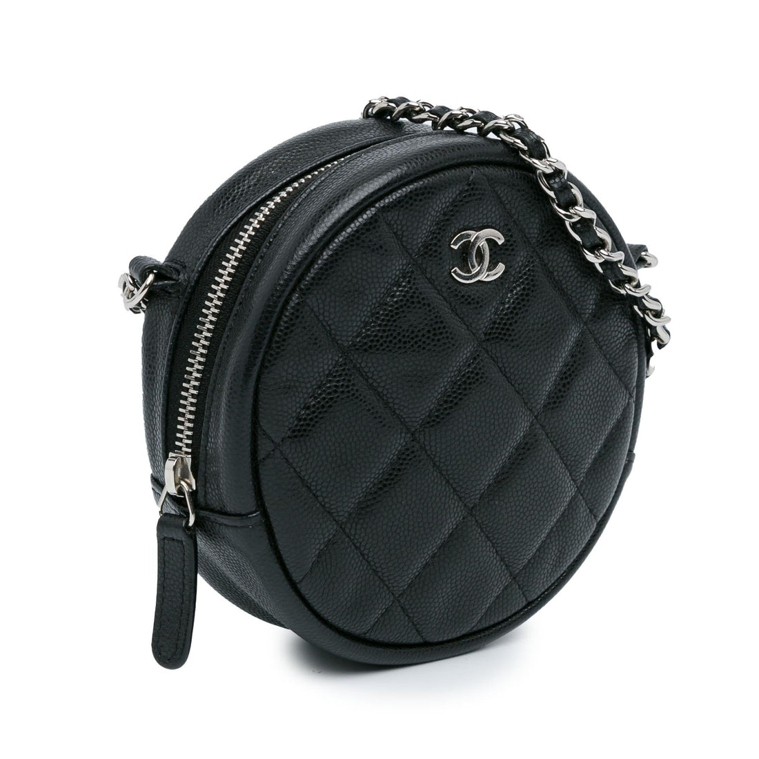 Top Quality Chanel CC Quilted Caviar Round Clutch With Chain (SHG-jxh22e)