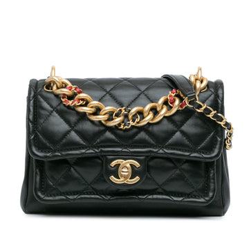 Top Quality Chanel CC Quilted Lambskin Chain Link Flap (SHG-qYR8vM)