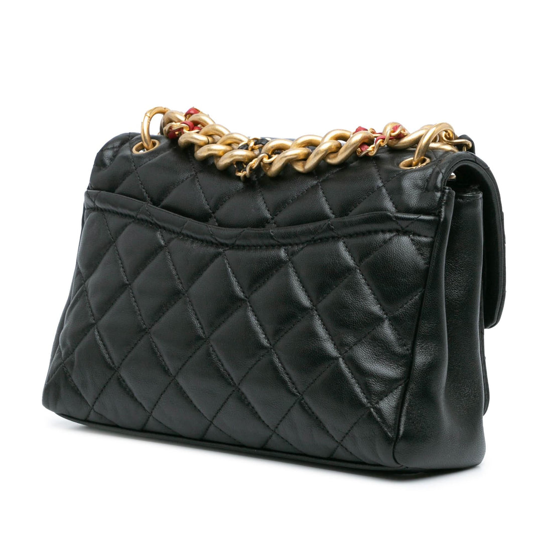 Chanel CC Quilted Lambskin Chain Link Flap (SHG-qYR8vM)
