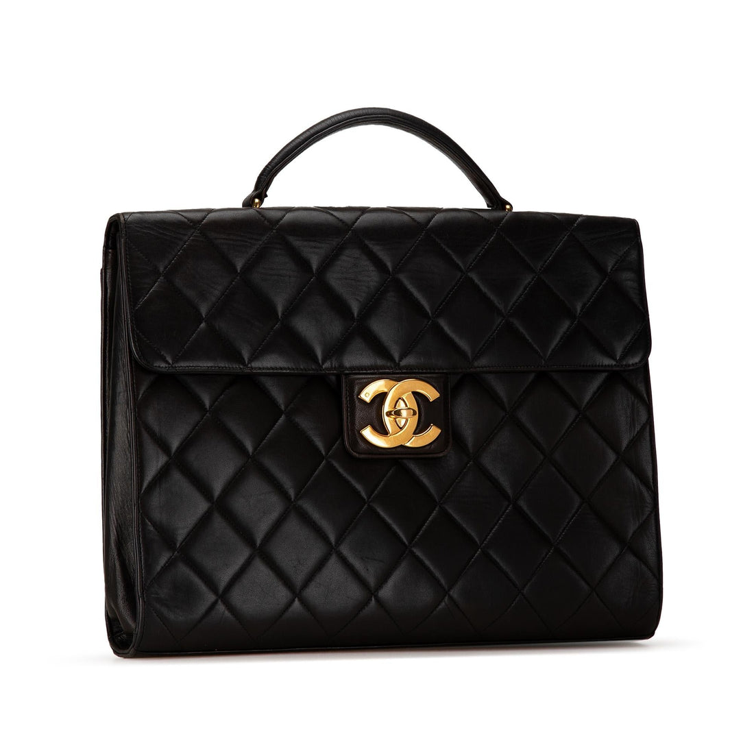 Top Quality Chanel CC Quilted Lambskin Flap Briefcase (SHG-8TcoB4)