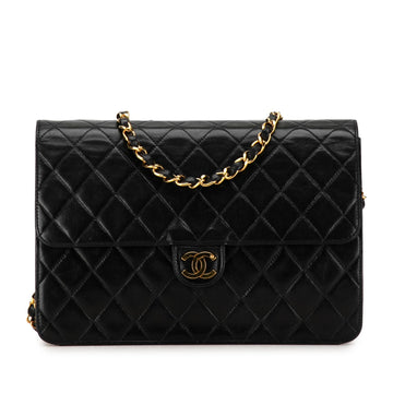 Pearl Street Bags Chanel CC Quilted Lambskin Single Flap (SHG-O86IKP)