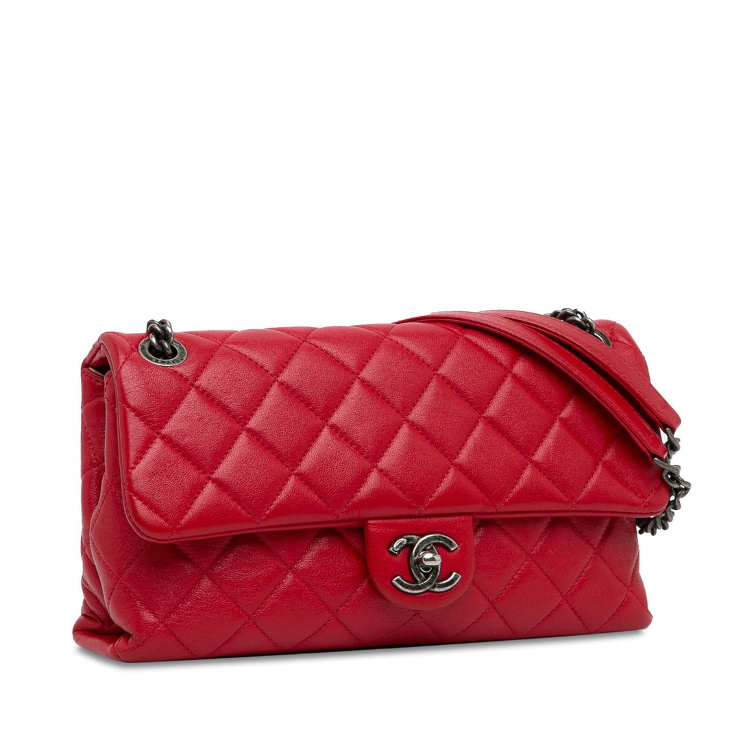 Pearl Street Bags Chanel CC Quilted Lambskin Single Flap (SHG-srjhdn)
