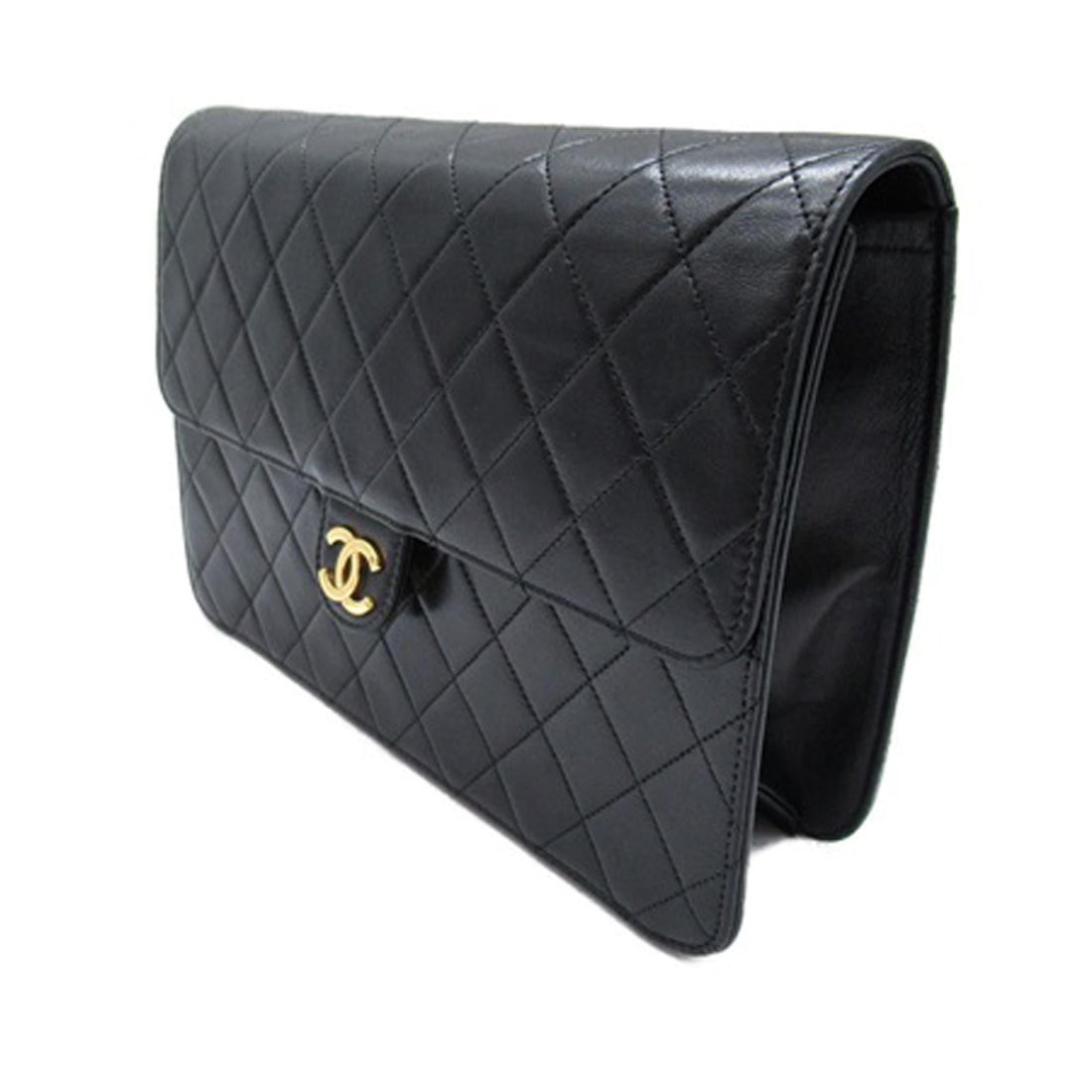 Pearl Street Bags Chanel CC Quilted Lambskin Single Flap (SHG-iO4bfz)