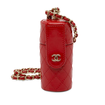 Pearl Street Bags Chanel CC Quilted Patent Lipstick Case (SHG-3hfbHz)