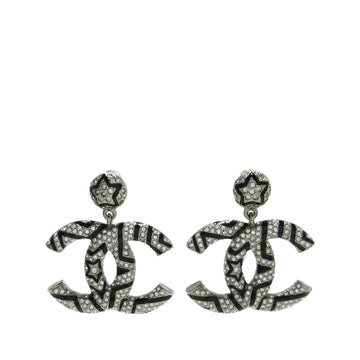 Pearl Street Bags Chanel CC Rhinestone Star Dangling Push Back Earrings (SHG-OtRTvj)