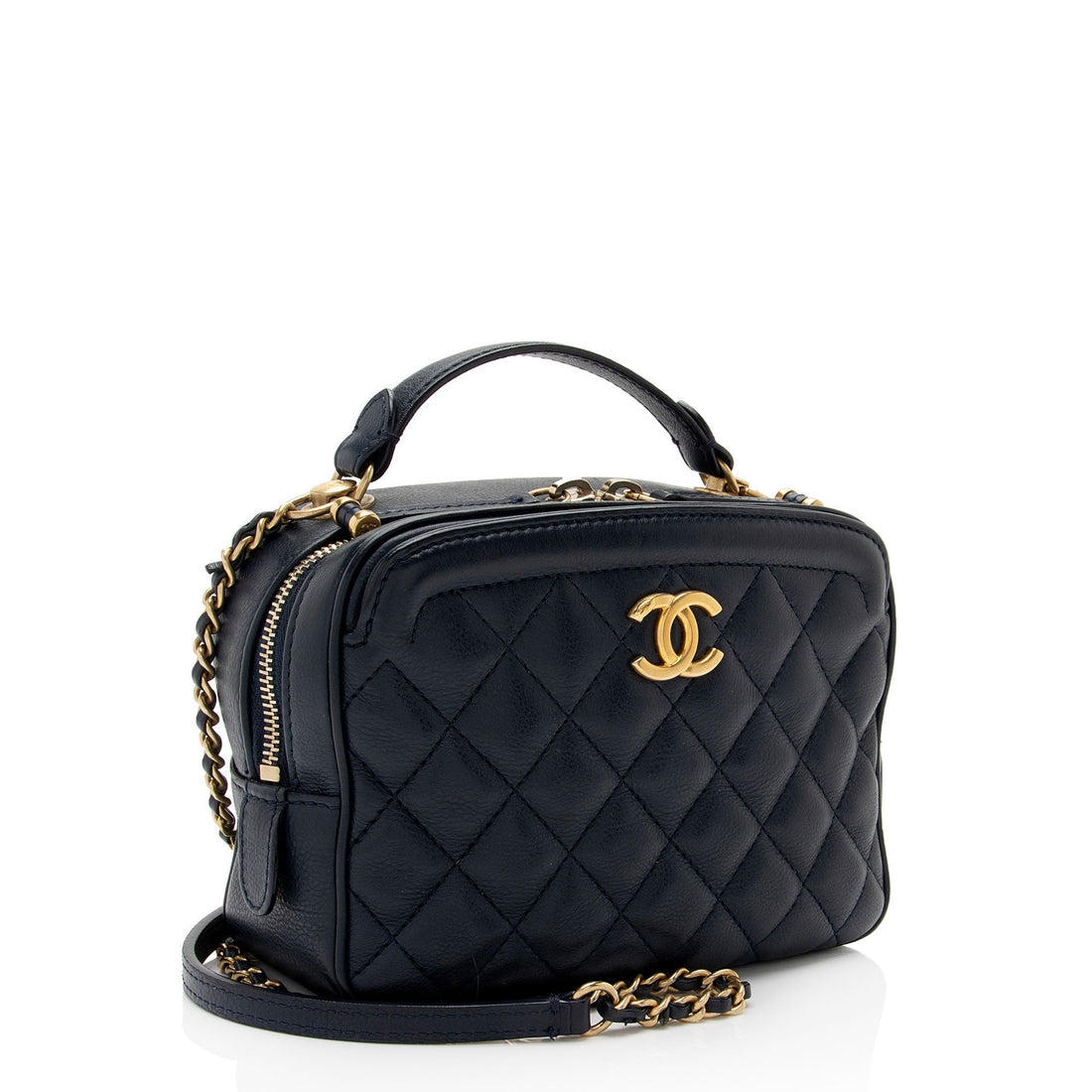 Pearl Street Bags Chanel Calfskin CC Small Vanity Case (SHF-7b563I)