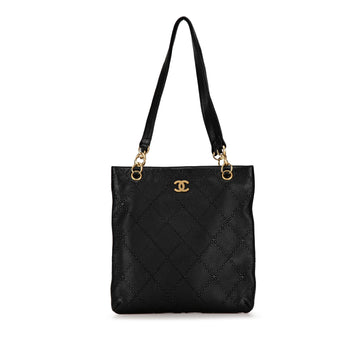 Pearl Street Bags Chanel Calfskin CC Wild Sitch Chain Tote (SHG-3bUSXo)