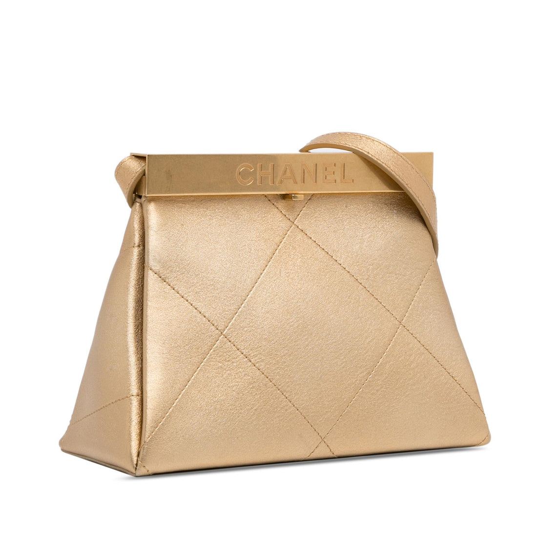 Top Quality Chanel Calfskin Kiss Lock Frame Bag (SHG-h2SEo7)