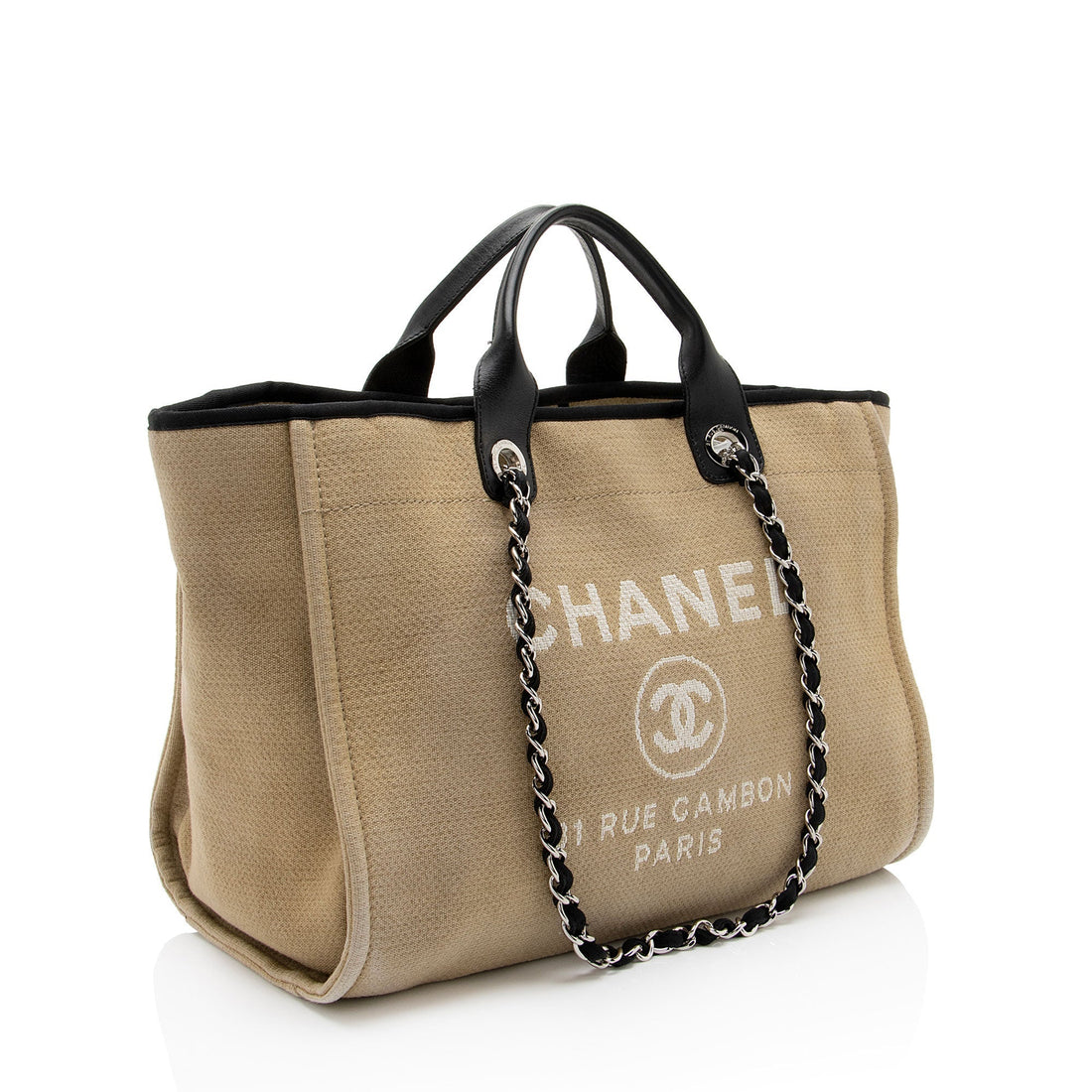 Pearl Street Bags Chanel Canvas Deauville Medium Tote (SHF-SYyjAd)