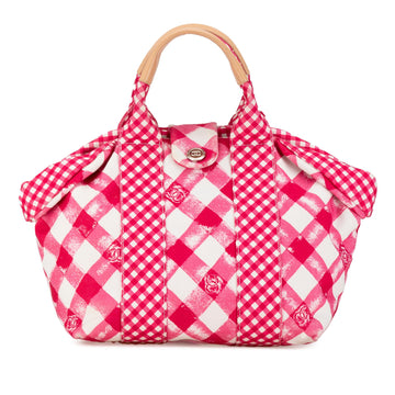 Top Quality Chanel Canvas Gingham Handbag (SHG-9EDbiZ)