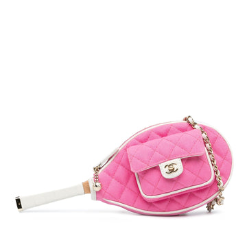 Top Quality Chanel Canvas Tennis Racket Mirror and Crossbody Set (SHG-UFGDNQ)