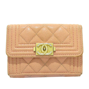 Chanel Caviar Boy Trifold Wallet (SHG-CQct9i)