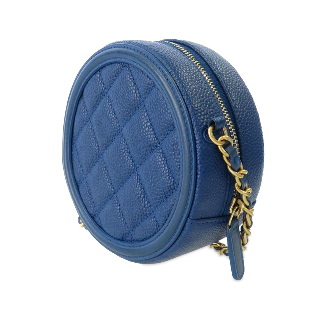 Pearl Street Bags Chanel Caviar CC Filigree Round Crossbody (SHG-mZOwMh)