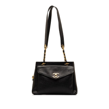 Pearl Street Bags Chanel Caviar Front Pocket Chain Tote (SHG-XrkGWG)