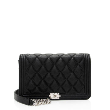 Pearl Street Bags Chanel Caviar Leather Boy Wallet on Chain (SHF-Rw1D6r)