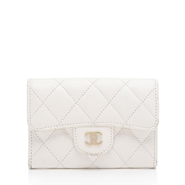 Pearl Street Bags Chanel Caviar Leather Classic Card Holder (SHF-RUM2mf)