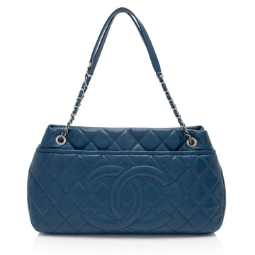 Pearl Street Bags Chanel Caviar Leather CC Timeless Medium Shoulder Bag (SHF-u1RyRl)