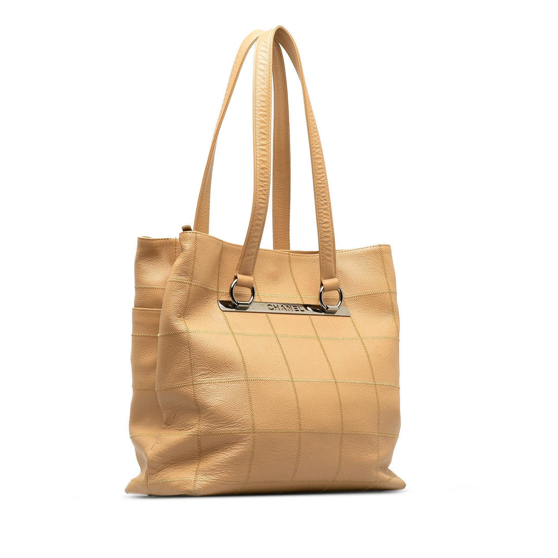 Pearl Street Bags Chanel Caviar Leather Chocolate Bar Tote (SHG-FmIiEJ)