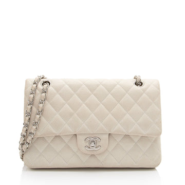 Pearl Street Bags Chanel Caviar Leather Classic Medium Double Flap Bag (SHF-6uLdtF)