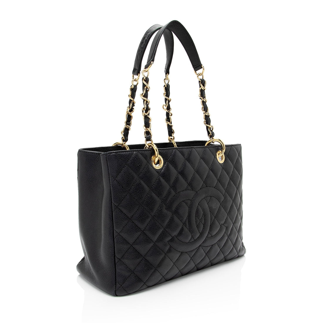 Pearl Street Bags Chanel Caviar Leather Grand Shopping Tote (SHF-vlmDO8)