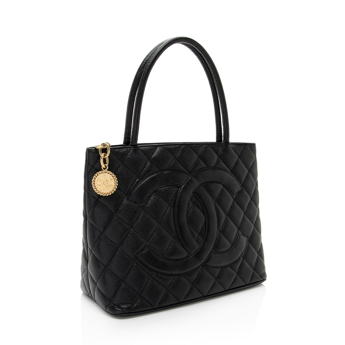 Pearl Street Bags Chanel Caviar Leather Medallion Tote (SHF-7Ttgip)