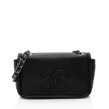 Pearl Street Bags Chanel Caviar Leather Timeless CC Medium Flap Bag (SHF-yaWfvq)