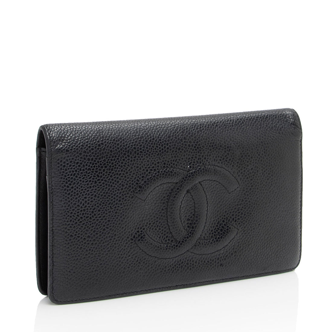 Pearl Street Bags Chanel Caviar Leather Timeless CC Yen Wallet (SHF-LO1ZVY)