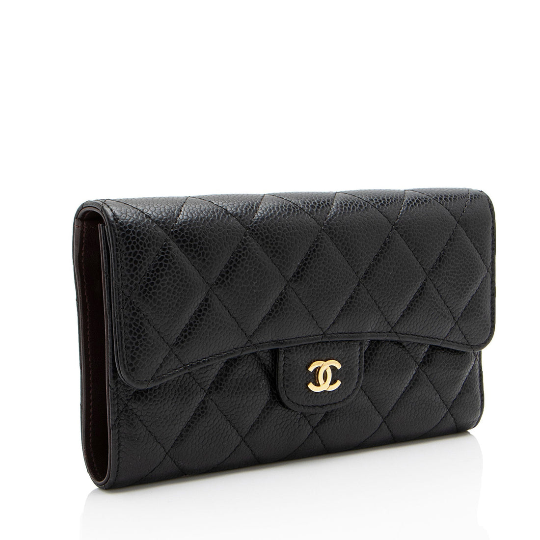 Top Quality Chanel Caviar Leather Trifold Wallet (SHF-CKsJOS)